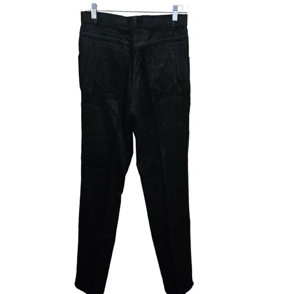 Royal Silk NWT Black Silk Blend Corduroy Pants Size 12 - Picture 2 of 4
